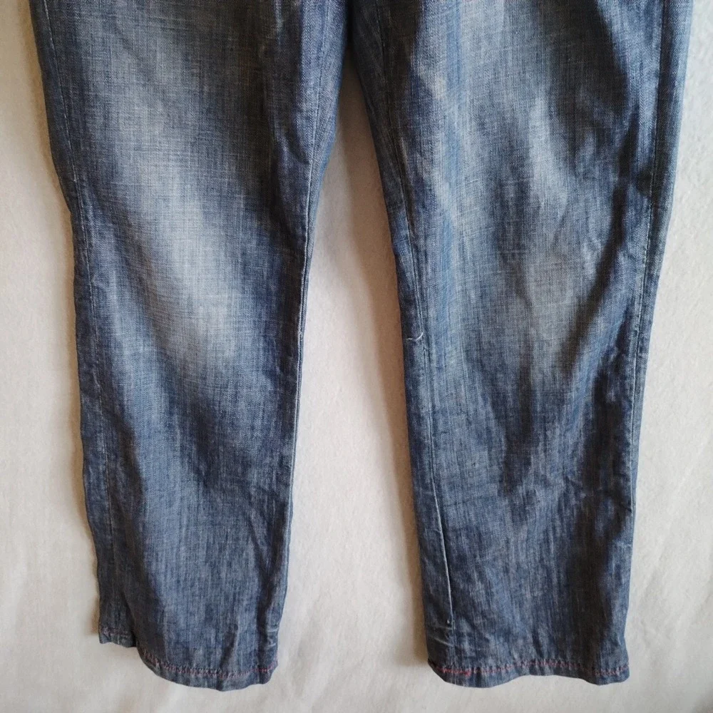 Antik Denim Men's Size 33 (Fits 34x32) Jeans Blue Medium‎ Wash Button Fly